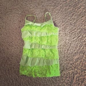 Girls lime green tank top